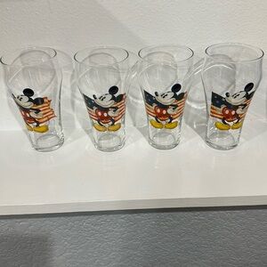 Set of four Mickey Mouse glasses